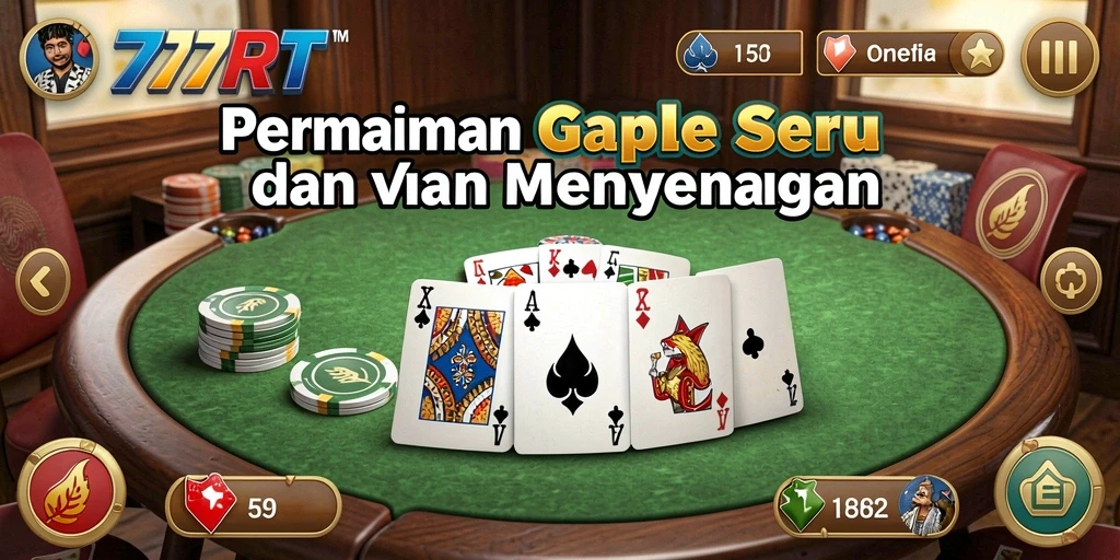 Gameplay seru dalam permainan Gaple 777RT.