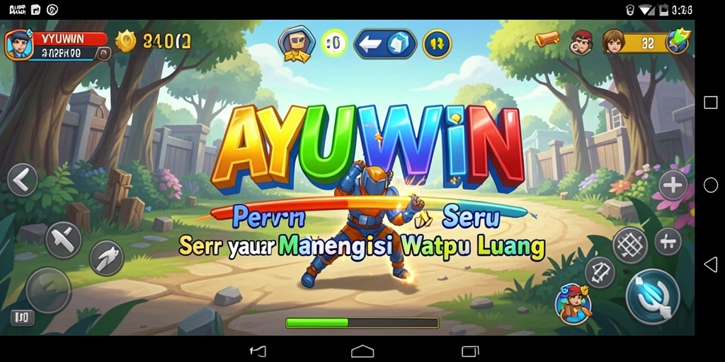 Tampilan gameplay AYUWIN yang menarik dan penuh warna.