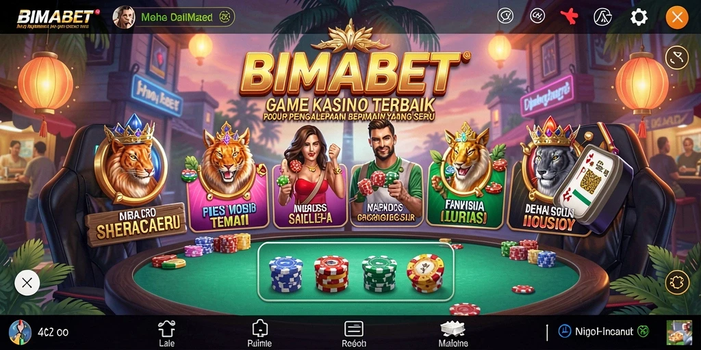 Tampilan permainan Kasino BIMABET yang menarik dan seru.