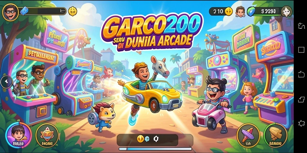 Tampilan gameplay GARCO200 yang penuh aksi dan warna.