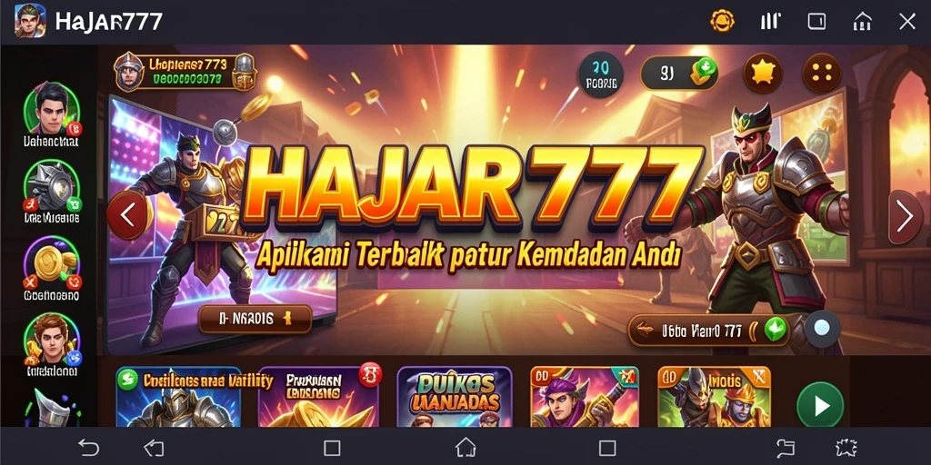 Tampilan utama HAJAR777 dengan fitur manajemen yang mudah digunakan.