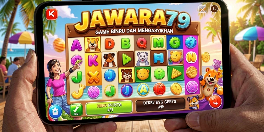 Screenshot menunjukkan gameplay JAWARA79 yang penuh warna dan dinamis.