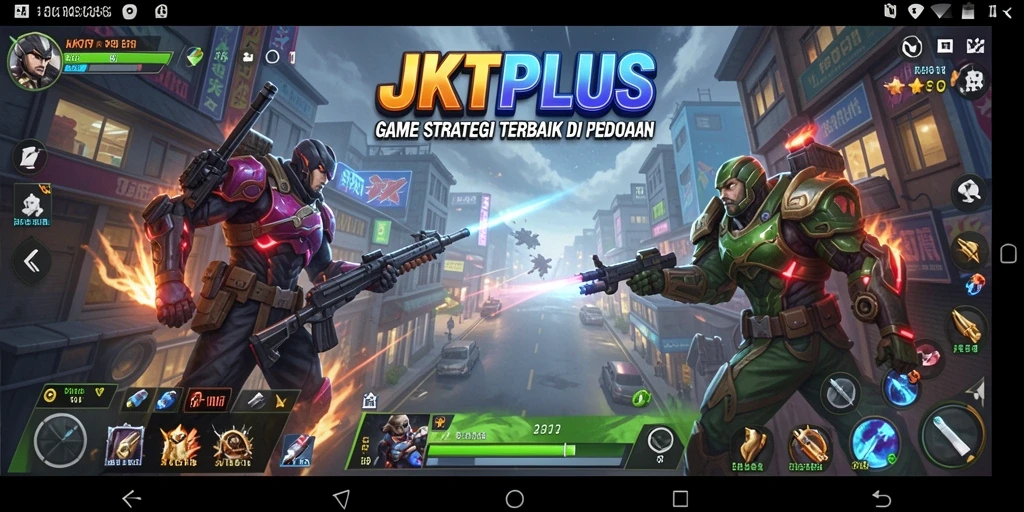 Tampilan gameplay menarik JKTPLUS dengan strategi menawan.