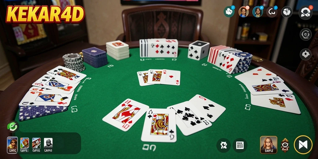 Tampilan gameplay seru saat bermain Gaple di KEKAR4D.