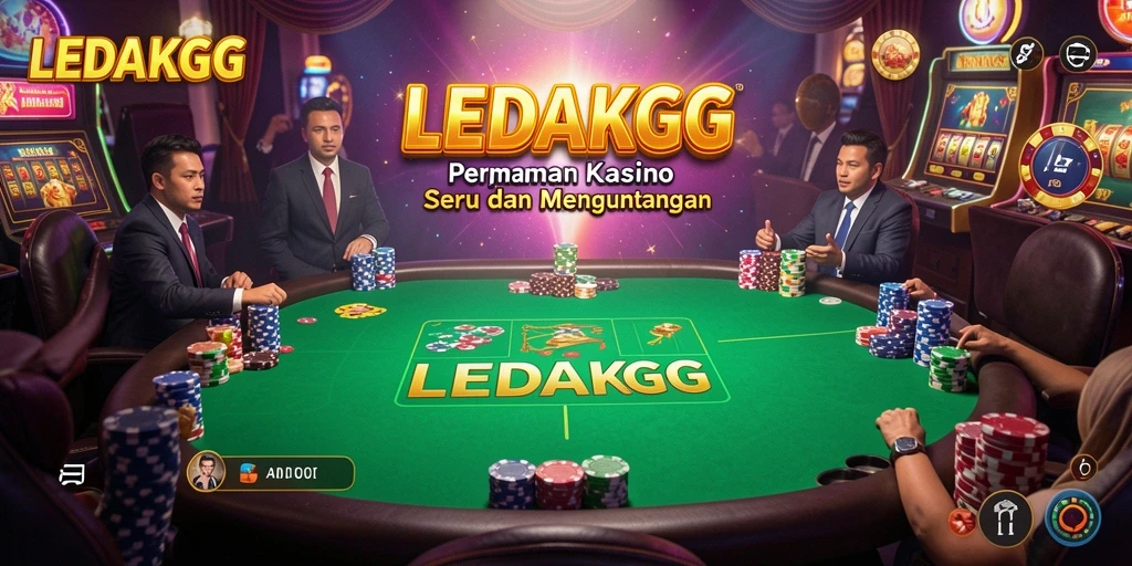 Tampilan gameplay seru di LEDAKGG dengan berbagai pilihan permainan kasino.