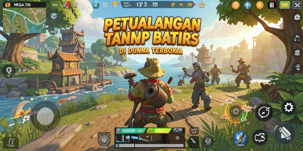 Tampilan gameplay Open World yang menakjubkan dari MEGA188.