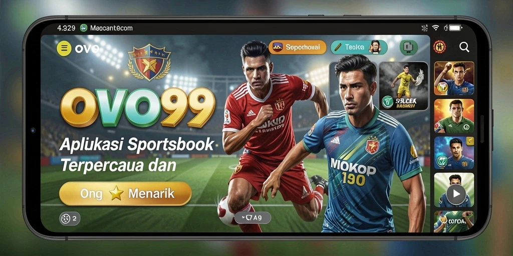 Screenshot utama OVO99 menampilkan antarmuka taruhan yang dinamis dan interaktif.