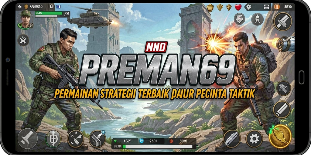 Tampilan screenshot utama PREMAN69 yang menunjukkan gameplay strategi intens.