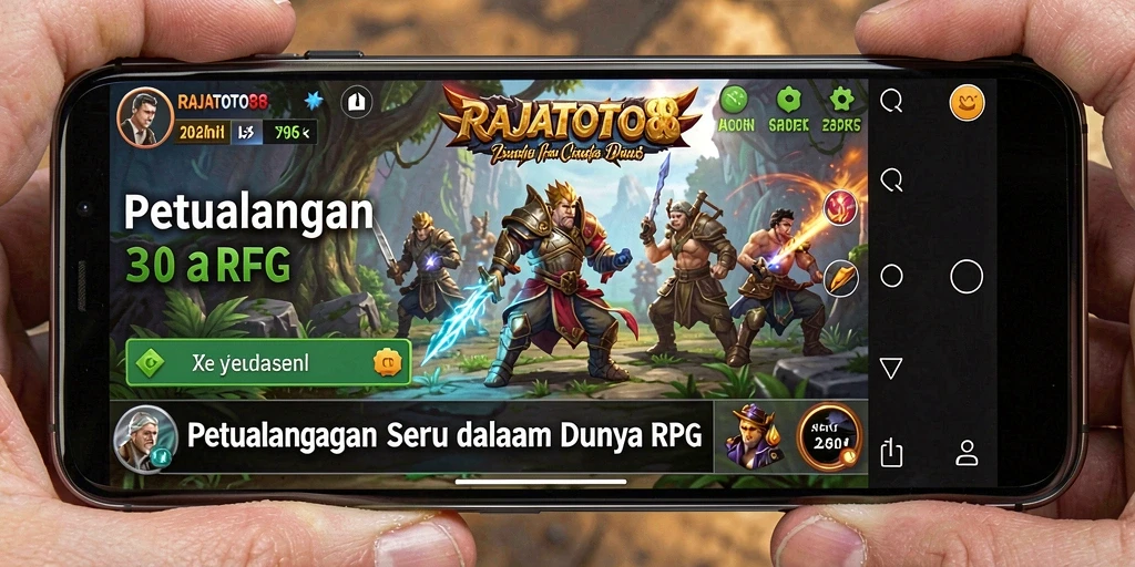 Tampilan gameplay RAJATOTO88 dengan serangan karakter yang dinamis.