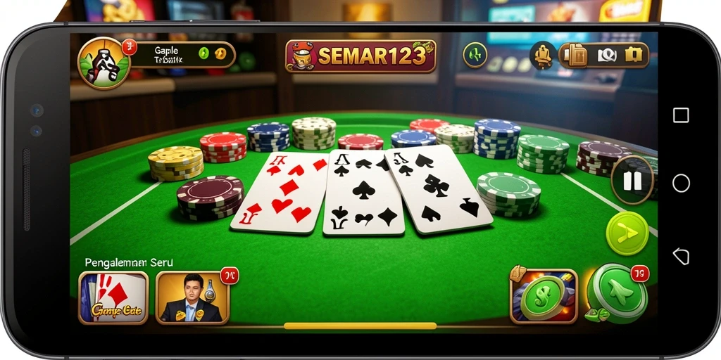 Screenshot utama SEMAR123 menampilkan suasana seru permainan Gaple.
