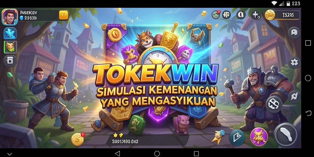 Tampilan gameplay menegangkan dari TOKEKWIN dalam simulasi kemenangan